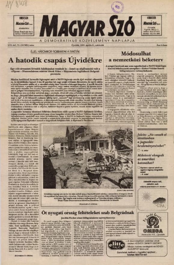 Magyar Szó, 56. évf. 1999. április 8. 71. sz. 1–8. oldal