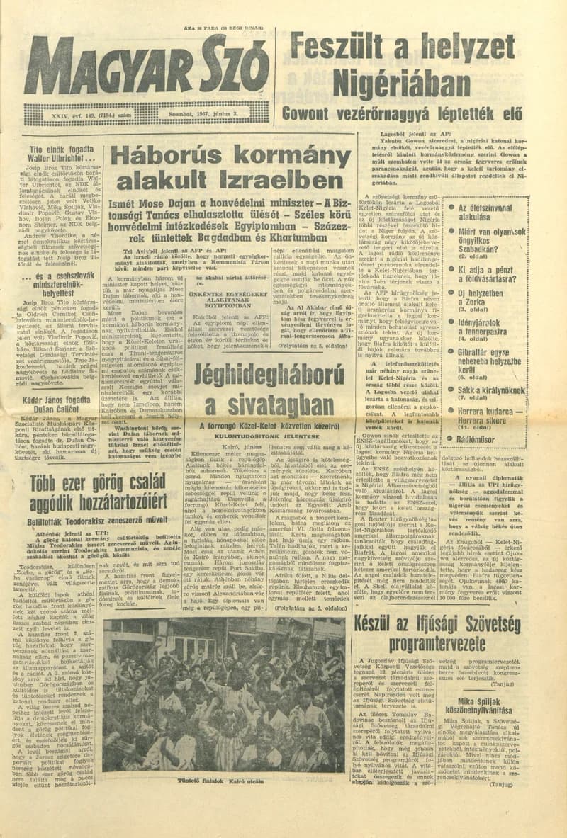Magyar Szó, 24. évf. 1967. június 3. 149. sz. 1–12. oldal