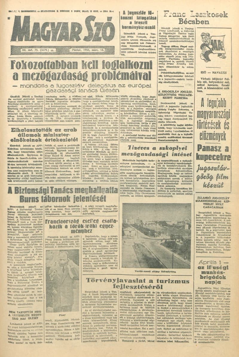 Magyar Szó, 12. évf. 1955. március 18. 75. sz. 1–10. oldal