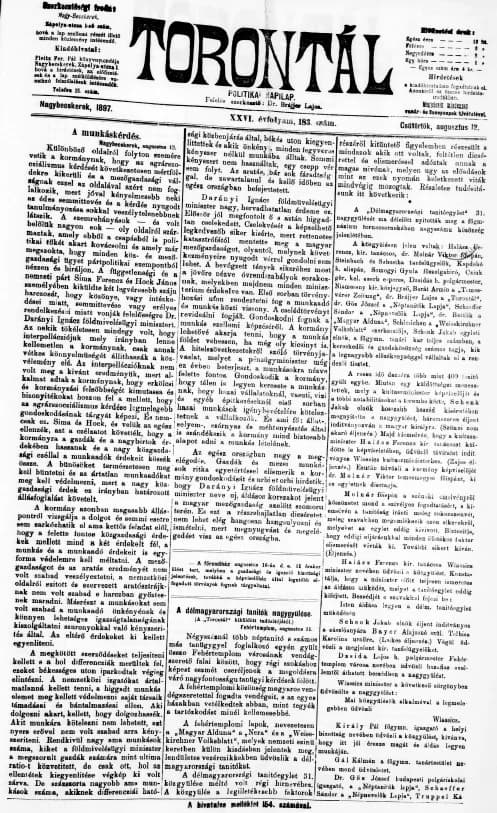 Torontál, 26. évf. 1897. augusztus 12. 183. sz.