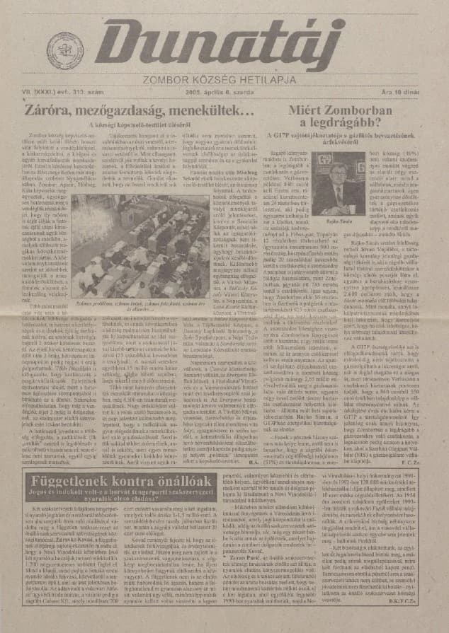 Dunatáj, 7. évf. 2005. április 6. 313. sz.