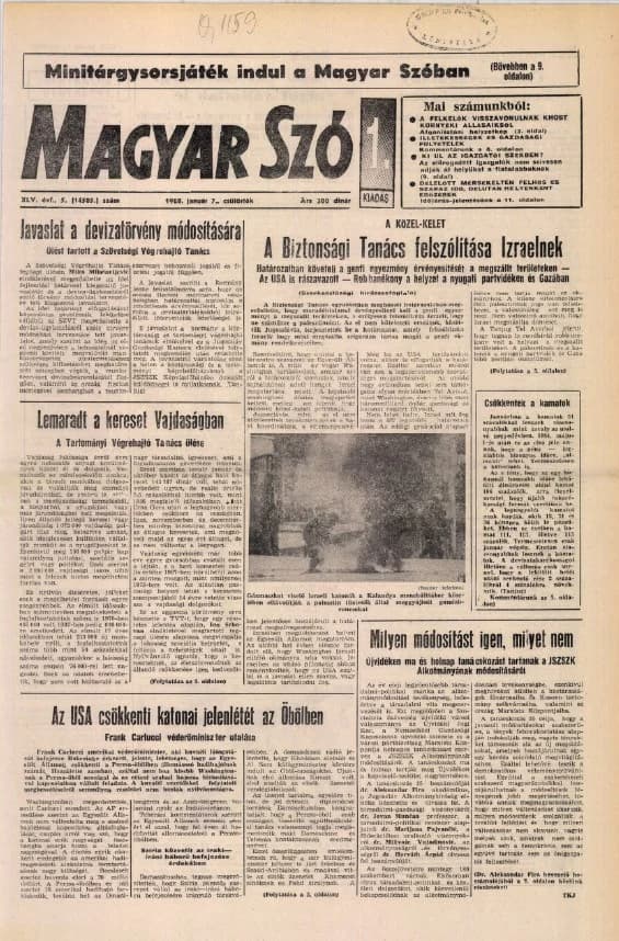 Magyar Szó, 45. évf. 1988. január 7. 5. sz. 1–20. oldal