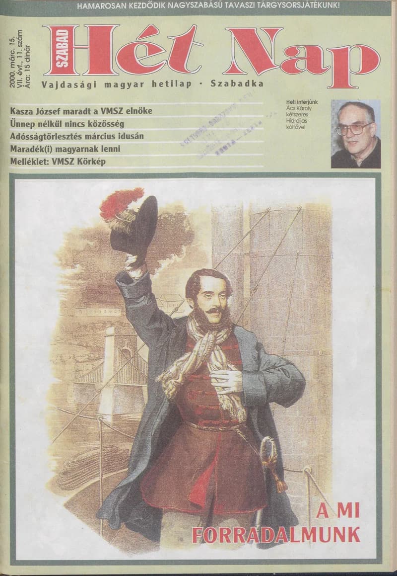 Szabad Hét Nap, 7. évf. 2000. március 15. 11. sz.