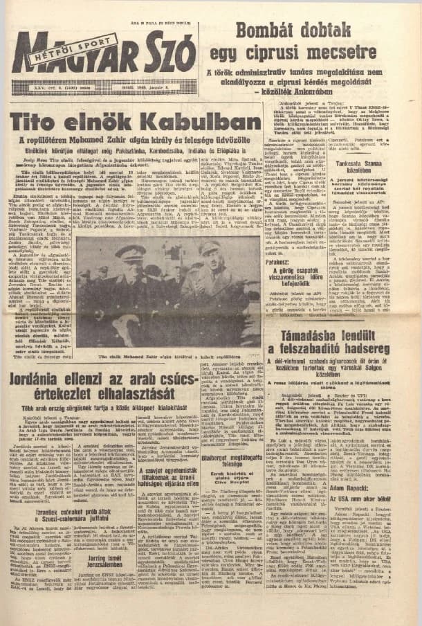 Magyar Szó, 25. évf. 1968. január 8. 6. sz. 1–14. oldal