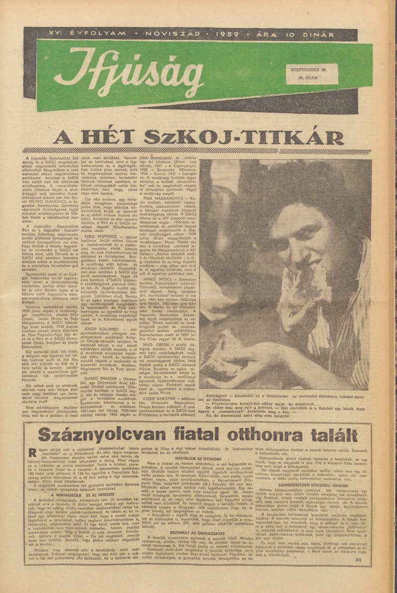 Ifjúság, 15. évf. 1959. szeptember 24. 39. sz.