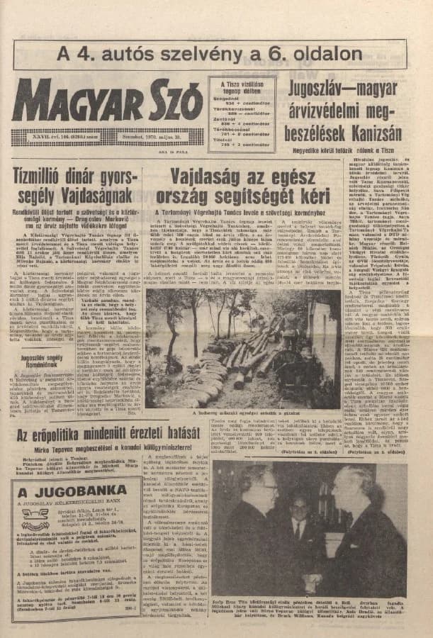 Magyar Szó, 27. évf. 1970. május 30. 146. sz. 1–20. oldal