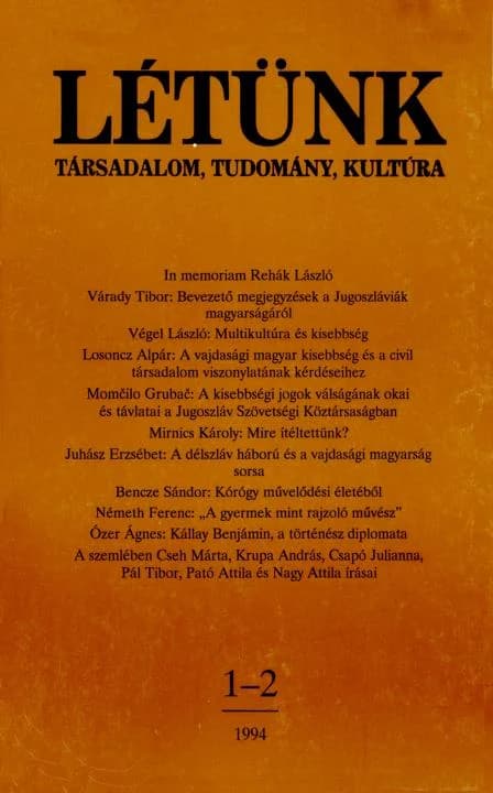 Létünk, 24. évf. 1994. 1–2. sz. 1–108. oldal