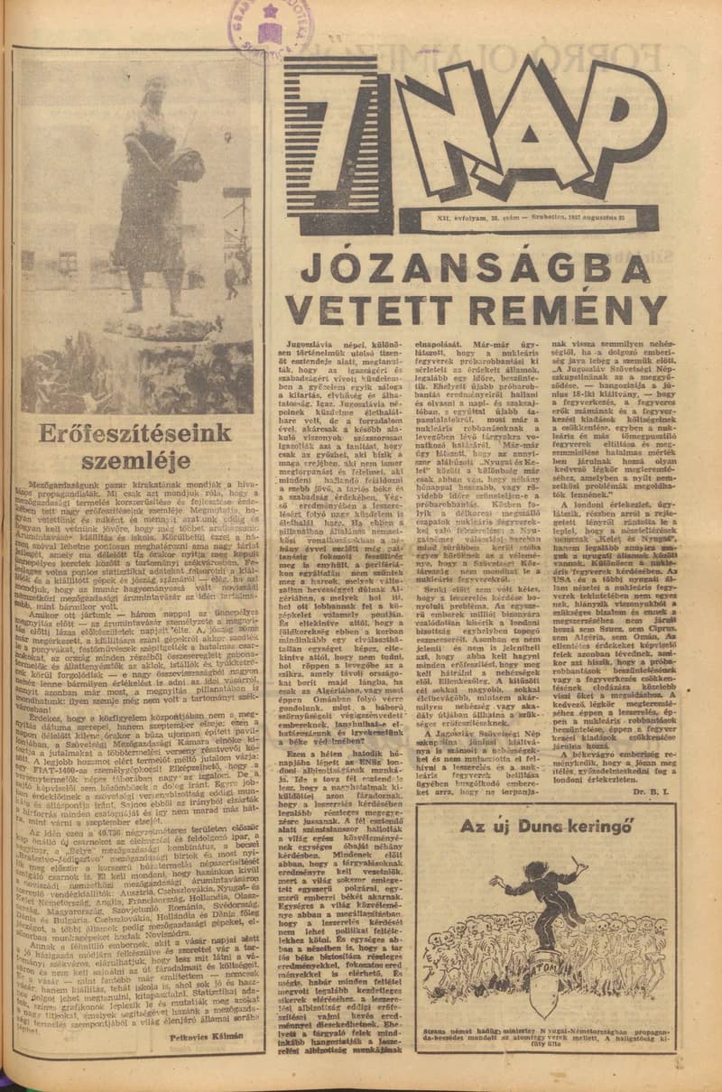 7 Nap, 12. évf. 1957. augusztus 25. 35. sz.