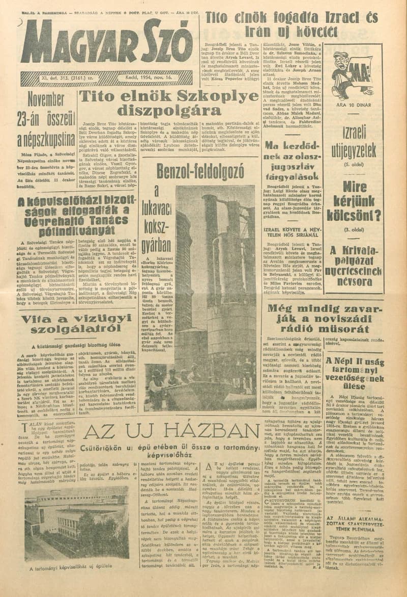 Magyar Szó, 11. évf. 1954. november 16. 313. sz. 1–8. oldal