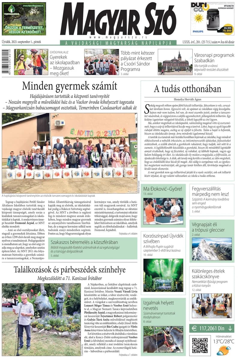 Magyar Szó, 80. évf. 2023. szeptember 1. 201. sz. 1–16. oldal