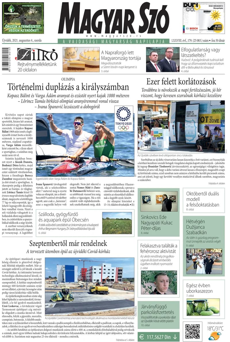 Magyar Szó, 78. évf. 2021. augusztus 4. 179. sz. 1–16. oldal