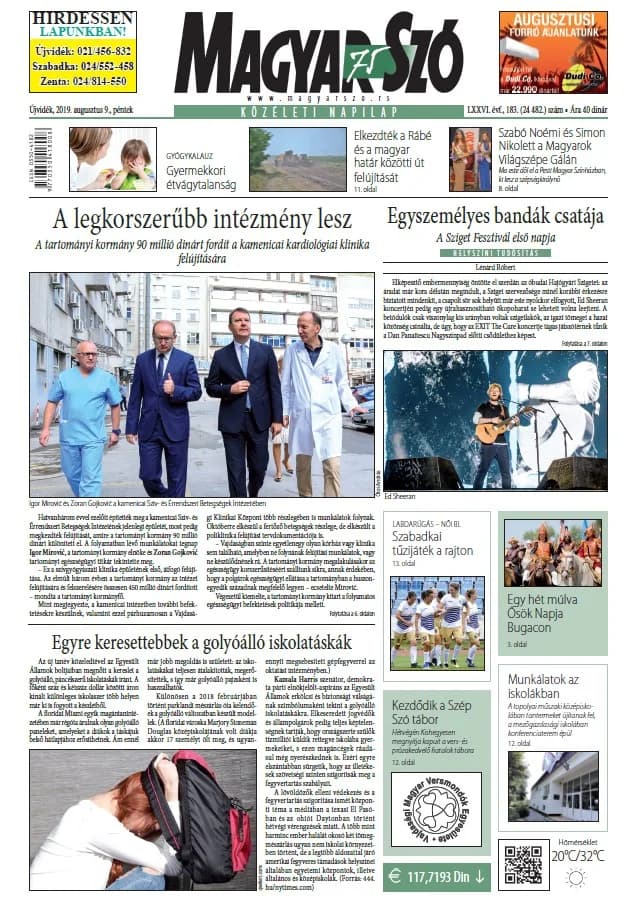 Magyar Szó, 76. évf. 2019. augusztus 9. 183. sz. 1–16. oldal