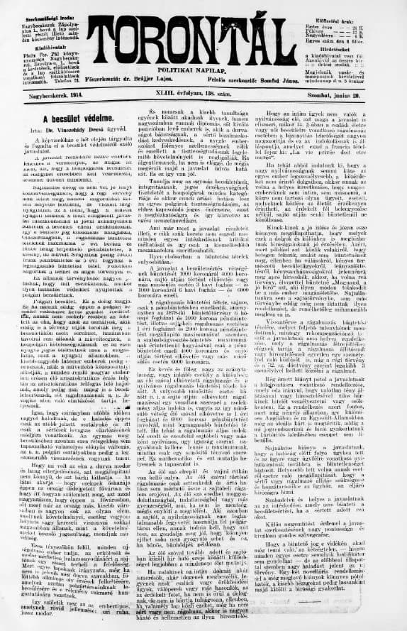 Torontál, 43. évf. 1914. június 20. 138. sz.