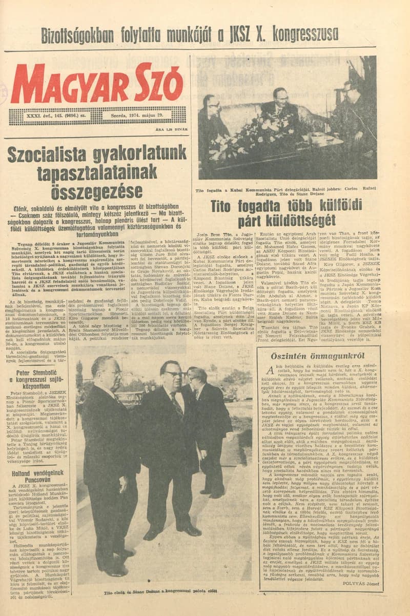 Magyar Szó, 31. évf. 1974. május 29. 145. sz. 1–32. oldal