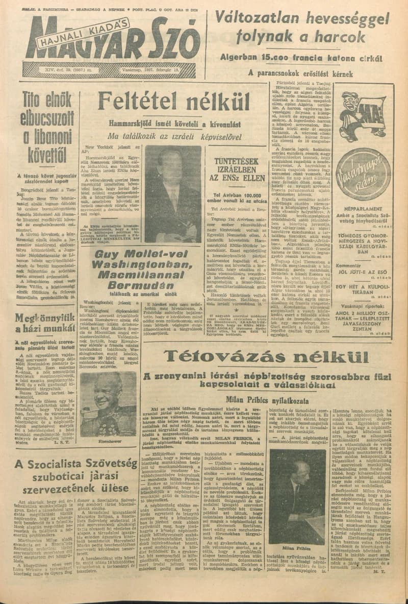 Magyar Szó, 14. évf. 1957. február 10. 39. sz. 1–22. oldal