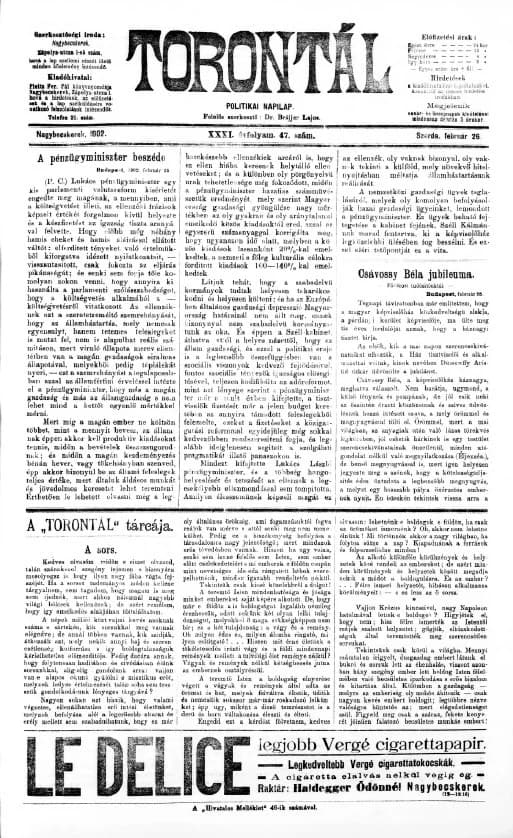 Torontál, 31. évf. 1902. február 26. 47. sz.