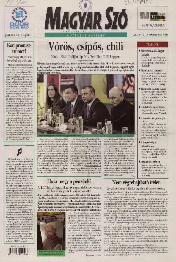 Magyar Szó, 64. évf. 2007. március 2. 51. sz. 1–20. oldal