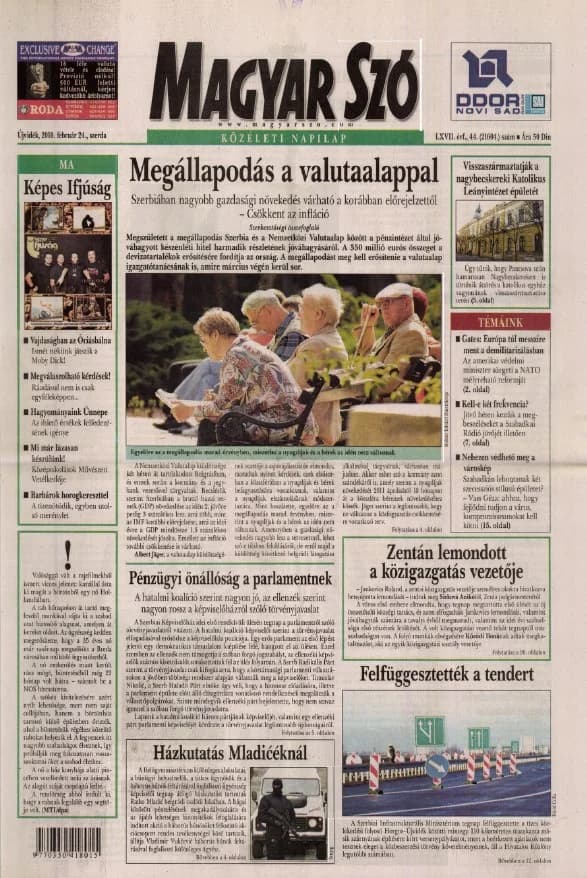 Magyar Szó, 67. évf. 2010. február 24. 44. sz. 1–20. oldal