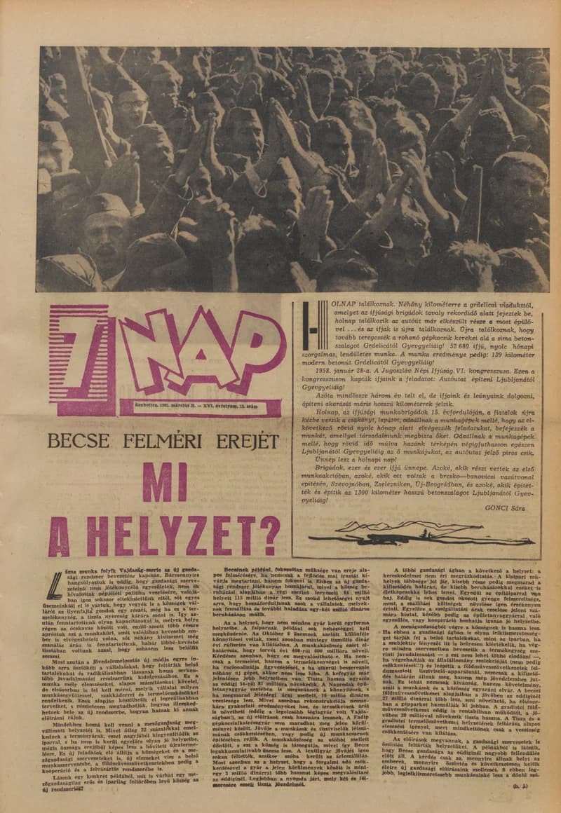 7 Nap, 16. évf. 1961. március 31. 13. sz. 1–20. oldal
