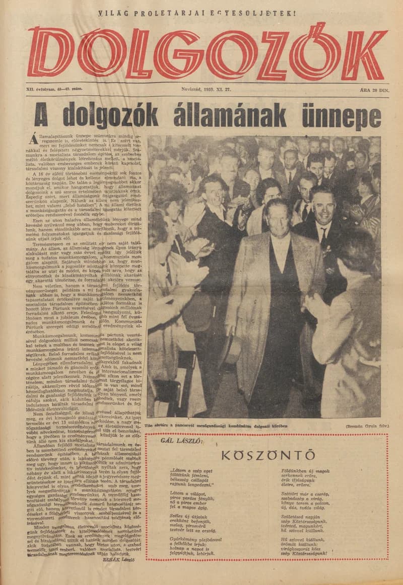 Dolgozók, 13. évf. 1959. november 27. 48–49. sz.