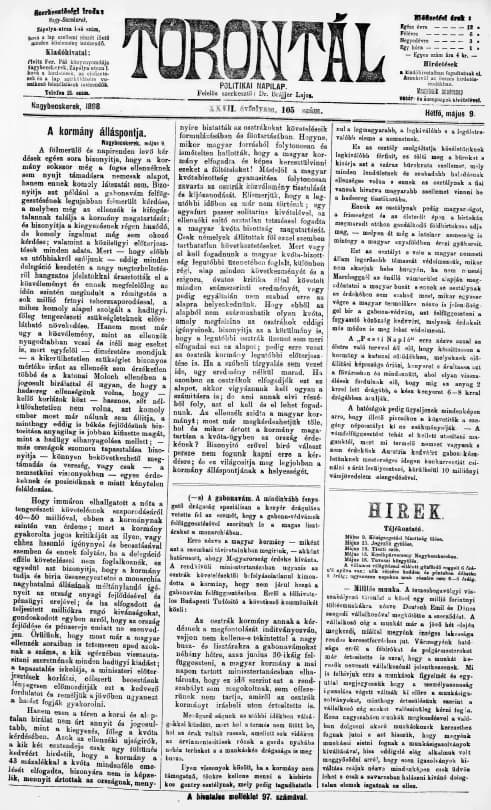 Torontál, 27. évf. 1898. május 8. 105. sz.