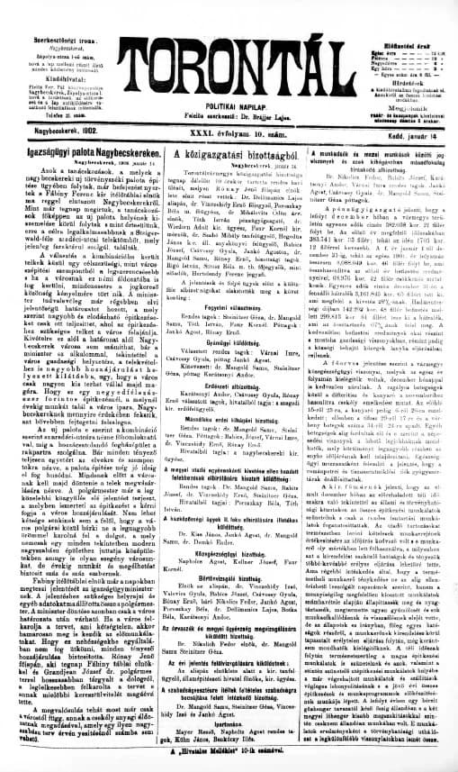 Torontál, 31. évf. 1902. január 14. 10. sz.