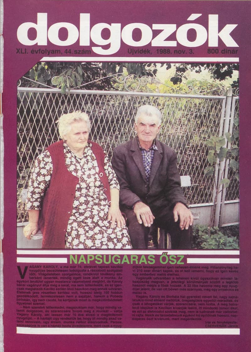 Dolgozók, 42. évf. 1988. november 3. 44. sz.