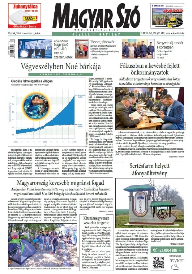 Magyar Szó, 73. évf. 2016. november 4. 258. sz. 1–16. oldal