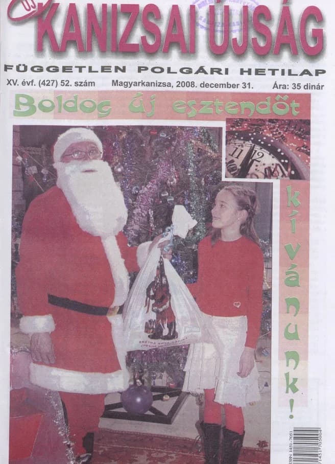 Új Kanizsai Újság, 15. évf. 2008. december 31. 52. sz.
