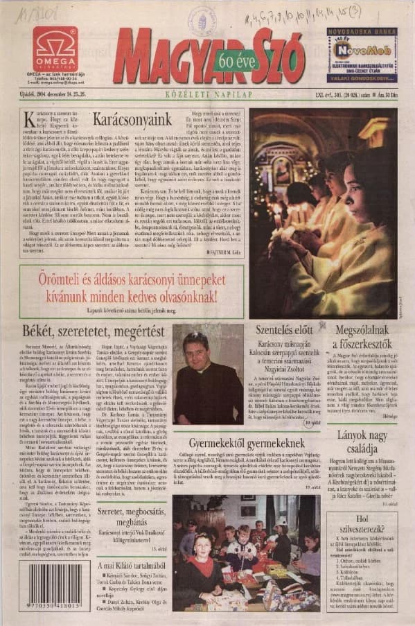 Magyar Szó, 61. évf. 2004. december 24. – 26. 303. sz. 1–36. oldal