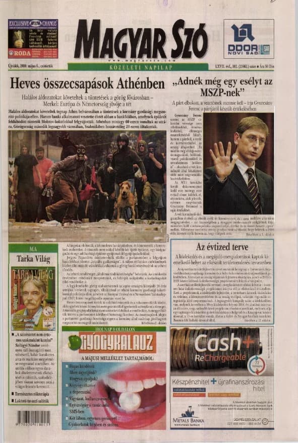 Magyar Szó, 67. évf. 2010. május 6. 102. sz. 1–20. oldal