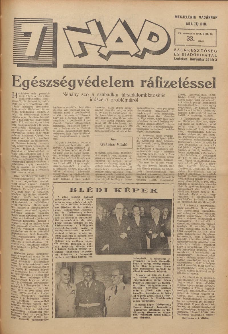 7 Nap, 9. évf. 1954. augusztus 15. 33. sz. 1–12. oldal