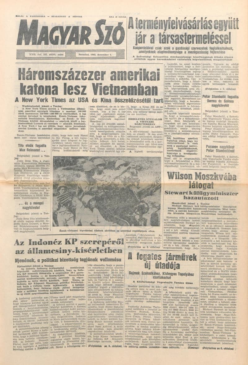 Magyar Szó, 22. évf. 1965. december 4. 332. sz.