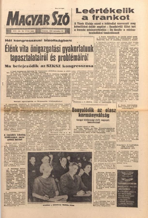Magyar Szó, 25. évf. 1968. november 23. 324. sz. 1–20. oldal