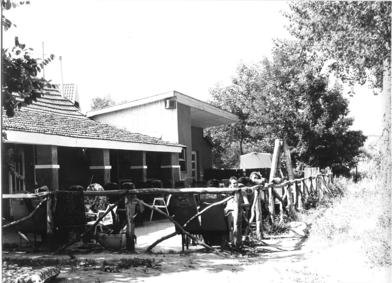 A Fehér család és barátaik a zentai Tisza-parton a "Halászcsárdánál"  