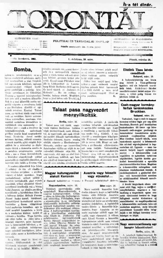 Torontál, 50. évf. 1921. március 18. 59. sz.