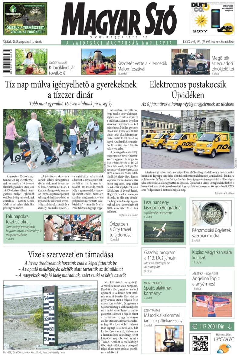Magyar Szó, 80. évf. 2023. augusztus 11. 183. sz. 1–16. oldal