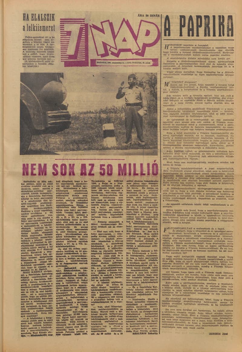 7 Nap, 16. évf. 1961. augusztus 11. 32. sz. 1–20. oldal