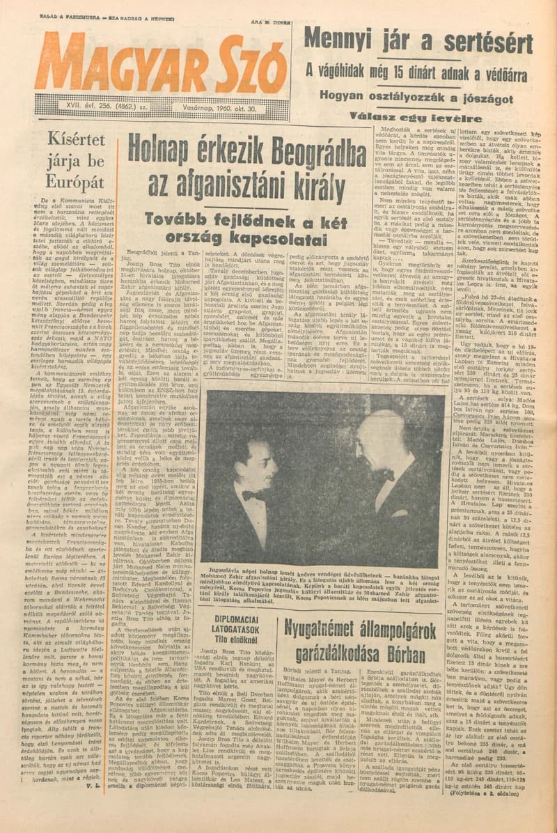 Magyar Szó, 17. évf. 1960. október 30. 256. sz. 1–32. oldal