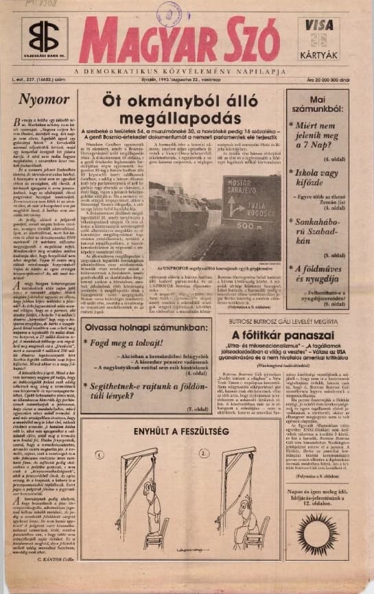 Magyar Szó, 50. évf. 1993. augusztus 22. 227. sz. 1–24. oldal