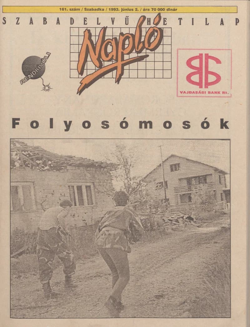 Napló - Szabadelvű hetilap, 4. évf. 1993. június 2. 161. sz.