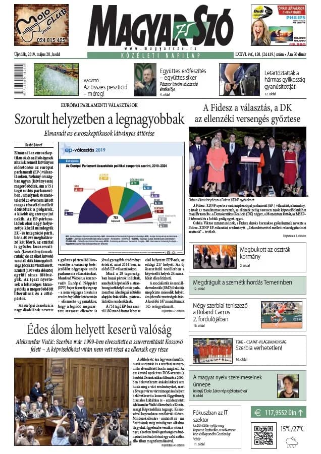 Magyar Szó, 76. évf. 2019. május 28. 120. sz. 1–20. oldal