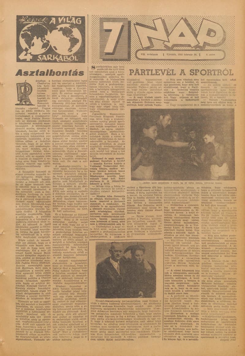7 Nap, 7. évf. 1952. február 10. 6. sz. 1–12. oldal