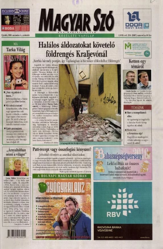 Magyar Szó, 67. évf. 2010. november 4. 258. sz. 1–20. oldal