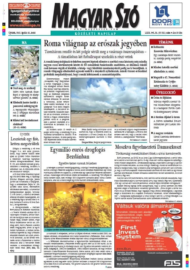 Magyar Szó, 69. évf. 2012. április 10. 81. sz. 1–20. oldal