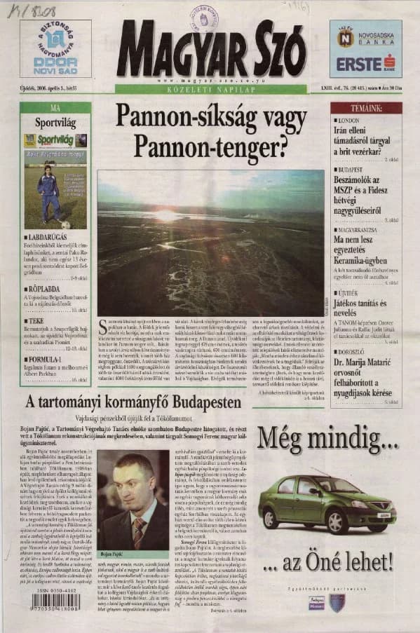 Magyar Szó, 63. évf. 2006. április 3. 76. sz. 1–12. oldal