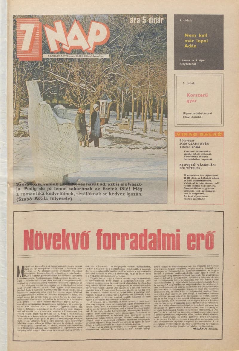 7 Nap, 33. évf. 1978. január 13. 2. sz. 1–24. oldal