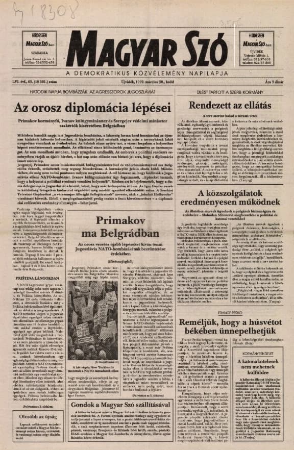 Magyar Szó, 56. évf. 1999. március 30. 63. sz. 1–8. oldal