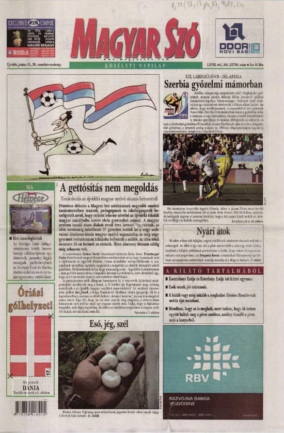 Magyar Szó, 67. évf. 2010. június 19. – 20. 140. sz. 1–24. oldal