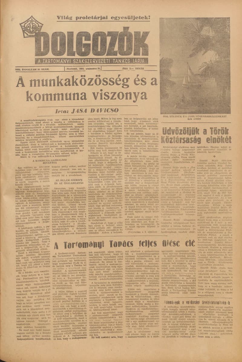 Dolgozók, 8. évf. 1954. augusztus 31. 36. sz.